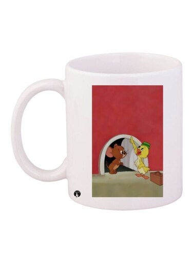 Jerry Printed Coffee Mug White/Red/Yellow 11ounce