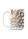 Premium Printed Ceramic Coffee Mug White/Golden 350ml