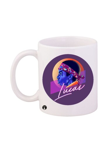 Stranger Things Printed Mug White/Purple/Blue 12ounce