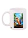Cartoon Printed Coffee Mug White/Orange/Blue 11ounce