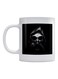 Skull With Gas Mask Printed Mug White/Black/Grey