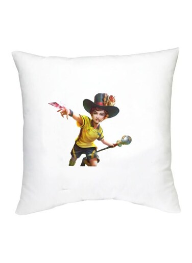 Mobile Legends Character Printed Cushion White/Yellow/Black 16x16inch
