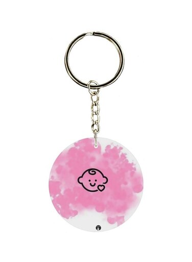 Baby Printed Double Sided Keychain