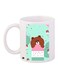 Cartoon Printed Coffee Mug White/Green/Brown 11ounce