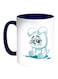 Rabbit Printed Coffee Mug White/Blue 11ounce