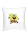 SpongeBob Character Printed Cushion White/Yellow/Brown 16x16inch