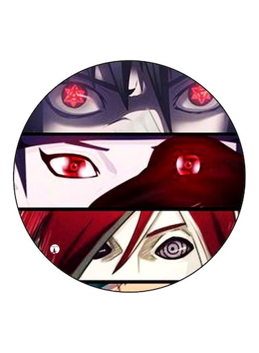 Eyes Printed Fridge Magnet White/Brown/Red 5.5cm