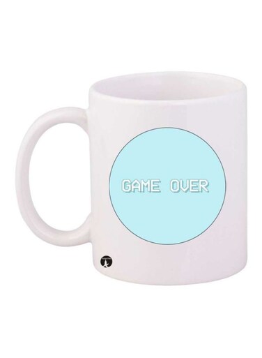 Game Over Printed Mug White/Blue Standard Size