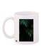 Leaf Printed Coffee Mug White/Green/Black 11ounce