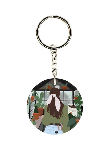 Cartoon Printed Double-Sided Keychain