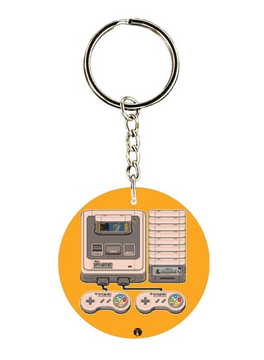 Double Sided A Console Printed Keychain