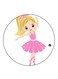 A Girl Printed Fridge Magnet Multicolour