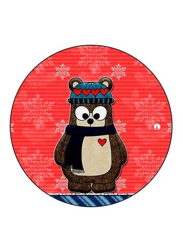 Bear Printed Fridge Magnet Multicolour