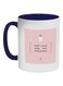 Keep Calm And Eat Pineapple Printed Coffee Mug Dark Blue/White/Pink 325ml