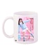 Girl Printed Ceramic Coffee Mug White/Blue/Pink 11ounce
