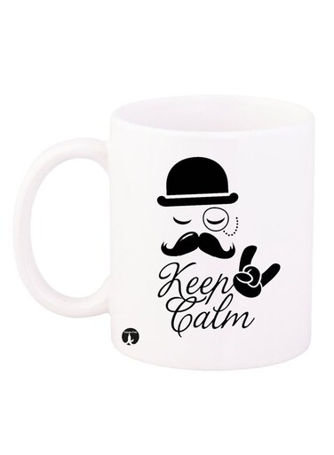 English Phrases Design Mug White/Black 11ounce