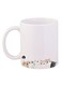 Cat Printed Coffee Mug White/Brown/Grey
