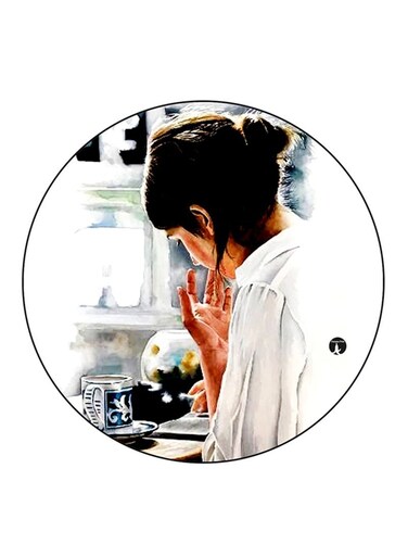 Woman Printed Fridge Magnet Multicolour