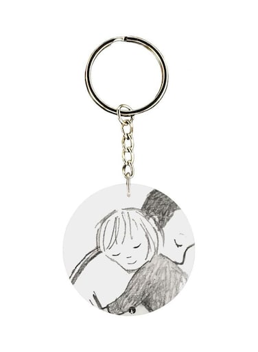 Cartoon Themed Single Sided Keychain