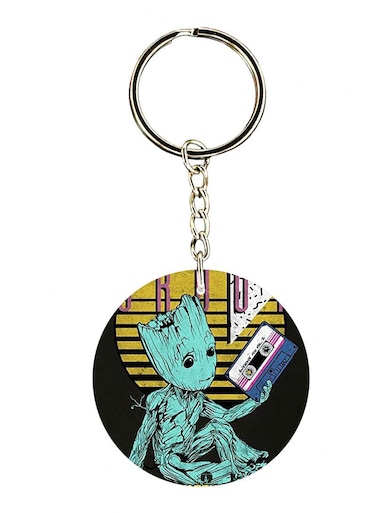 Groot Double Side Printed Keychain