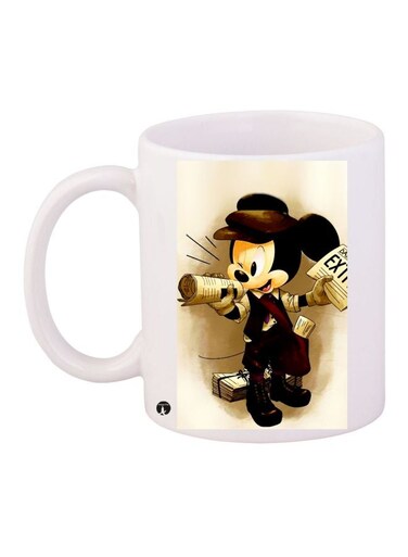 Mickey Mouse Printed Coffee Mug White/Black/Beige