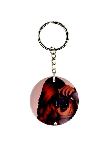 Girl Printed Dual Sided Keychain