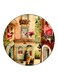 Vintage Art Printed Fridge Magnet Multicolour