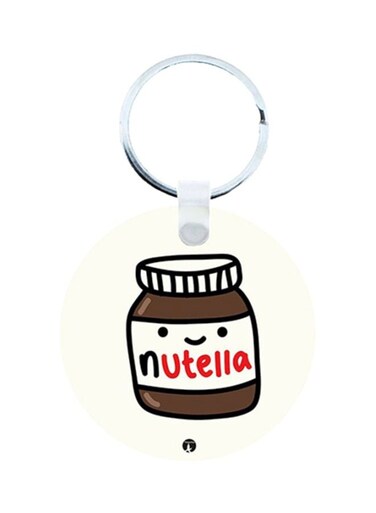 Nutella Printed Wooden Keychain