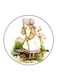 Girl Printed Fridge Magnet Multicolour 5.5 x 5.5cm