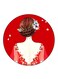 Girl Printed Fridge Magnet Multicolour