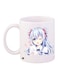Anime Girl Printed Ceramic Coffee Mug White/Blue/Pink 11ounce