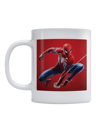 Spider Man Printed Ceramic Mug White/Red/Blue