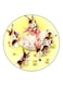 Rabbit Printed Fridge Magnet Yellow/Brown/Beige 5.5cm