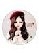 A Girl Printed Fridge Magnet Multicolour
