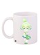 Cartoon Girl Printed Coffee Mug White/Green/Blue 11ounce