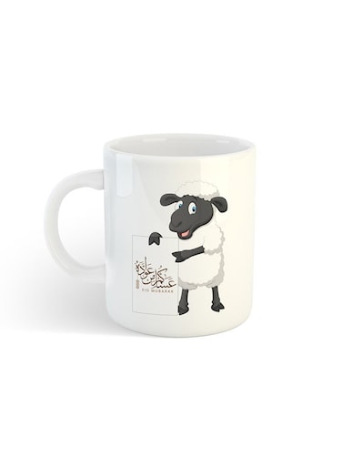 Eid Al-Adha Sheep Printed Mug White