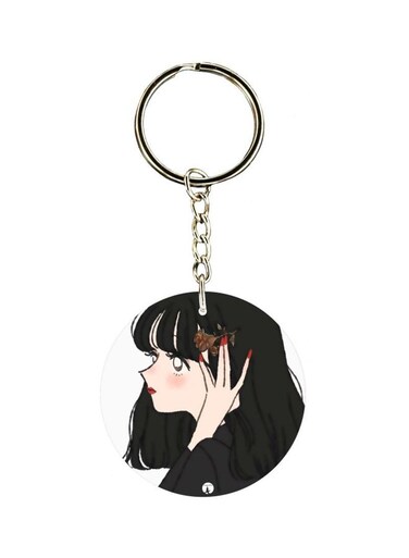 Girl Printed Keychain