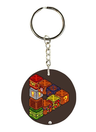 The Video Game Crash Printed Keychain