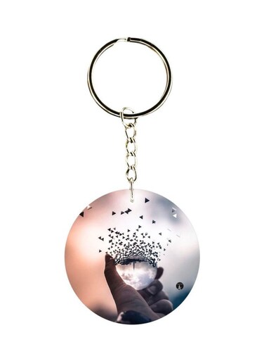 Hand Printed Key Chain