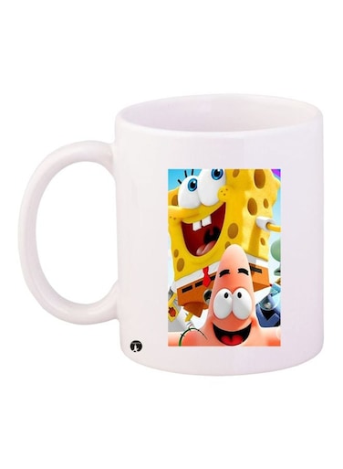 SpongeBob SquarePants Printed Coffee Mug White/Yellow/Pink