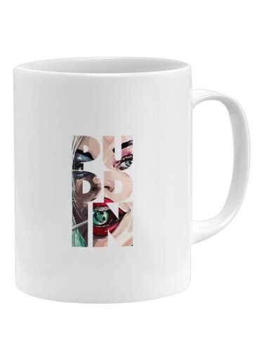 Puddin Printed Mug White/Beige/Pink