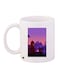 Bear Cartoon Printed Coffee Mug White/Brown/Purple 11ounce