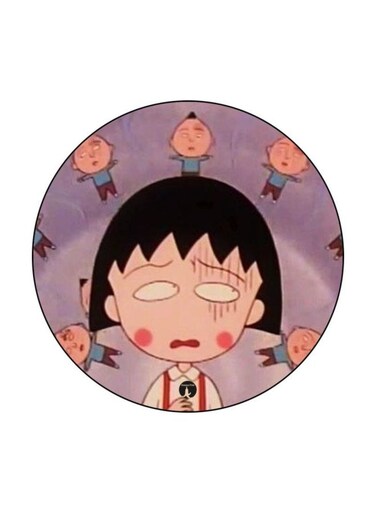 The Anime Chibi Maruko Chan Printed Fridge Magnet Purple/Black