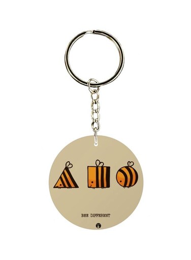 Bee Different Printed Single Sided Keychain