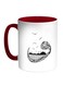 Arabic Letters Printed Coffee Mug Red/White/Black 11ounce