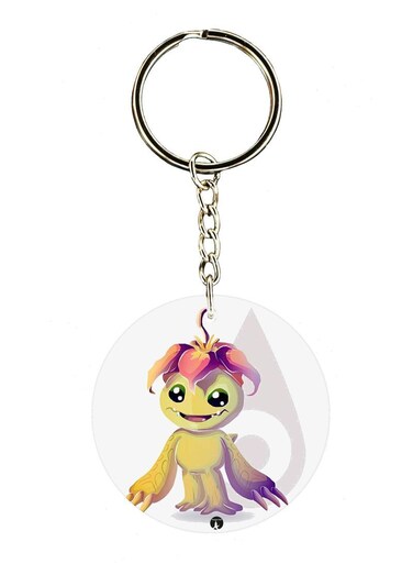 Anime Digimon Double Side Printed Keychain