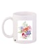 Floral Printed Coffee Mug White/Blue/Red 11ounce