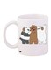 Bears Printed Coffee Mug White/Brown/Grey 11ounce