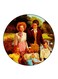 Vintage Art Printed Fridge Magnet Multicolour