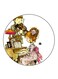 Boy And A Girl Printed Fridge Magnet Multicolour